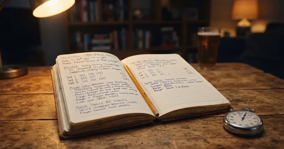 An open notebook with a pencil and a stopwatch on a wooden table